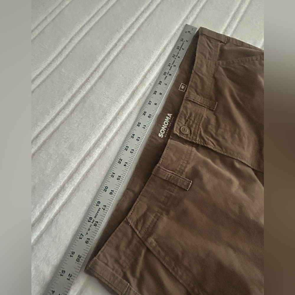 Sonoma Men's Brown Cargo Shorts - Picture 5 of 12